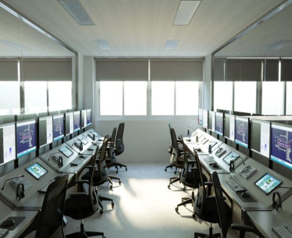 ATC simulator training room