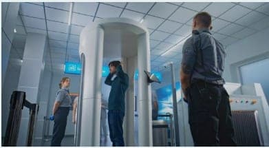 Aviation security body-screening checkpoint