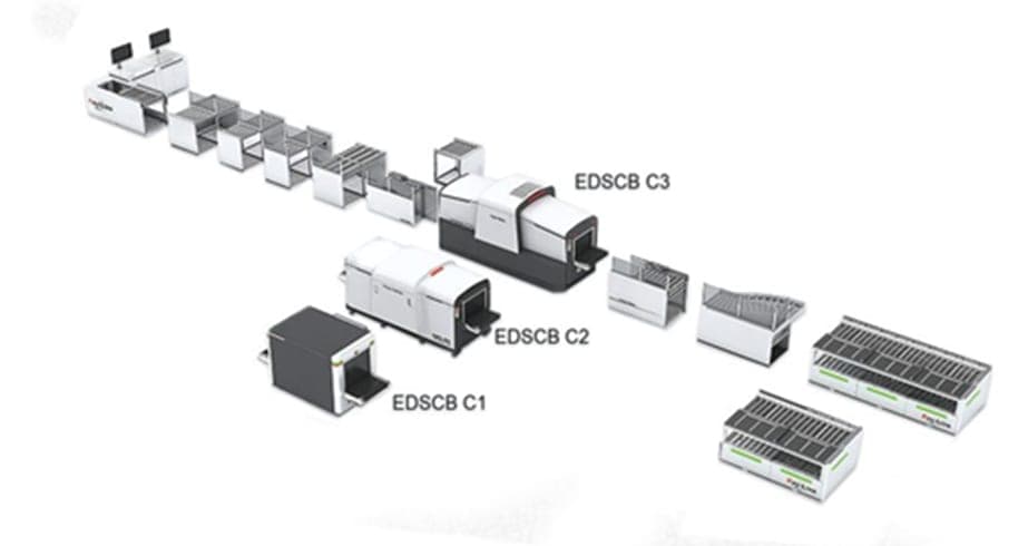 Industrial X-ray screening systems used in aviation security training